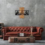 Wallity MA-300 Accesorio Decorativo de Pared de Madera y Metal Nogal y Negro